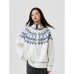 Fair Isle Knit Cardigan Sweater Men's National Trend Brand Loose Style Knitted Top Couple