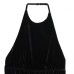 Spicy girl velvet halter neck top