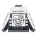 Embroidery Patchwork Baseball Jacket Unisex Trendy Loose Casual Leather Coat
