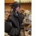 Retro Deconstructed Collar Jacket Men's New Design Honeycomb Workwear Outerwear Short Baseball Jacket