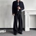Retro Blended Stripe Spliced Mock Two-Piece Raw Edge Clean Fit Minimalist Jacket for Men