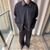 Retro Blended Stripe Spliced Mock Two-Piece Raw Edge Clean Fit Minimalist Jacket for Men