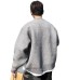 Retro Gray Knit Cardigan for Men,  Lazy Style Clean Fit Baseball Collar Sweater Jacket