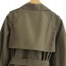 Double breasted waistband windbreaker