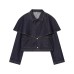 Street cape style versatile denim top