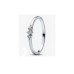 Panda Dora S925 Silver Ring with Pav&eacute; Set Sparkling Starlight Bow, Fashionable Elegant Women's Ring, Cuban Chain Pair Ring