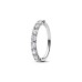 Panda Dora S925 Silver Ring with Pav&eacute; Set Sparkling Starlight Bow, Fashionable Elegant Women's Ring, Cuban Chain Pair Ring