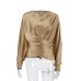 Satin round neck top