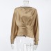 Satin round neck top