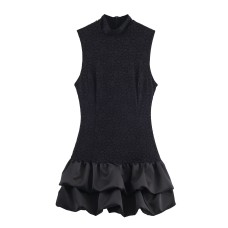 Splicing lace short dress for women's wear Splicing lace short dress for women's wear