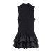 Splicing lace short dress for women's wear