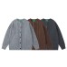Casual Loose Knit Cardigan Minimalist Round Neck Open Front Sweater Coat