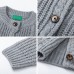 Casual Loose Knit Cardigan Minimalist Round Neck Open Front Sweater Coat