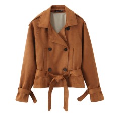 Deer skin velvet shoulder loop sleeve loop suit jacket