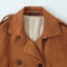 Deer skin velvet shoulder loop sleeve loop suit jacket
