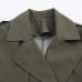 Hydrophobic imitation wind double breasted windbreaker women's clothing