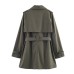 Hydrophobic imitation wind double breasted windbreaker women's clothing