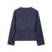 Minimally woven long sleeved jacket for women's clothing
