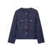 Minimally woven long sleeved jacket for women's clothing