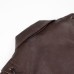 Coffee brown leather jacket