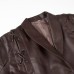 Coffee brown leather jacket