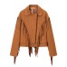 Collar tassel wide shoulder jacket