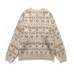 Round neck long sleeved loose sweater