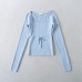 Slim fit hollow out slim fit long sleeved top Slim fit hollow out slim fit long sleeved top