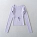 Slim fit hollow out slim fit long sleeved top Slim fit hollow out slim fit long sleeved top