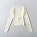 Slim fit hollow out slim fit long sleeved top Slim fit hollow out slim fit long sleeved top