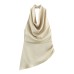 Asymmetric satin texture hanging neck sleeveless top