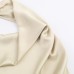 Asymmetric satin texture hanging neck sleeveless top