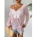 Long sleeved tied butterfly loose sweater