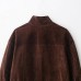 Pocket embellished suede flight jacket