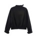 Button decoration loose casual jacket