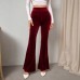 High waisted women's micro flared pants