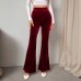 High waisted women's micro flared pants