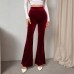 High waisted women's micro flared pants