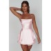 Sexy Fitted Backless Solid Color Strap Dress Short Style  Fashion Summer