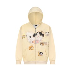 Hooded Zip-Up Sweatshirt Unisex Autumn Loose Casual Versatile Outerwear