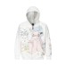 Print Hooded Zip-Up Sweatshirt Unisex Autumn Loose Casual Versatile Jacket