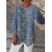 Style Plus Size Women's Summer Casual Loose Irregular Print Long Sleeve V-Neck Top Style Plus Size Women's Summer Casual Loose Irregular Print Long Sleeve V-Neck Top