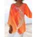 Style Plus Size Women's Summer Casual Loose Irregular Print Long Sleeve V-Neck Top Style Plus Size Women's Summer Casual Loose Irregular Print Long Sleeve V-Neck Top