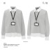 Color-Blocking Spliced Polo Neck Long Sleeve Shirt Unisex Loose Simple Casual 