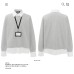 Color-Blocking Spliced Polo Neck Long Sleeve Shirt Unisex Loose Simple Casual 