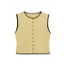 Splicing round neck sleeveless knit Splicing round neck sleeveless knit