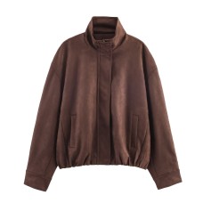 Suede leather jacket