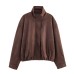 Suede leather jacket
