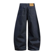 Design Denim Pants Unisex Trendy Loose Fit Vintage Relaxed Style Versatile Wide Leg Long Trousers