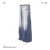 Washed Gradient Grid Design Denim Pants Loose Drape Slim Fit Wide Leg Pants